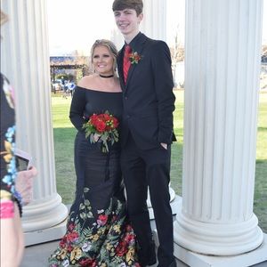 COPY - Sherri Hill black two piece dress
